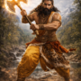 Parashurama avatara holding the divine axe to uphold dharma