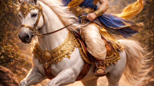 Kalki avatara on a white horse - the future restorer of dharma